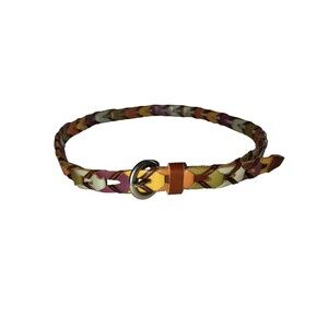 Fossil Multicolored Braided Leather Belt Size Medium